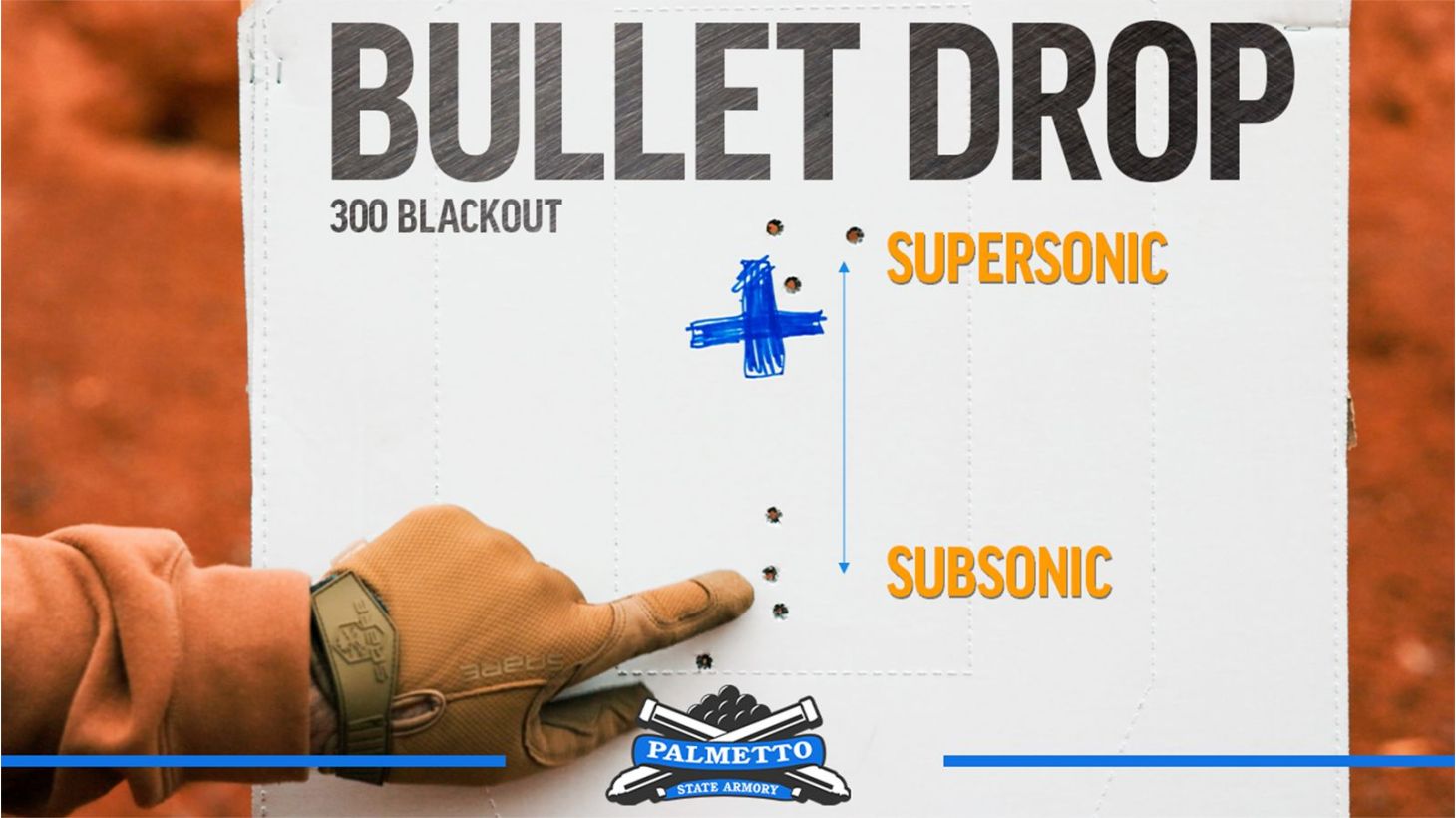 Bullet Drop: Supersonic 300 Blackout Vs. Subsonic 300 Blackout