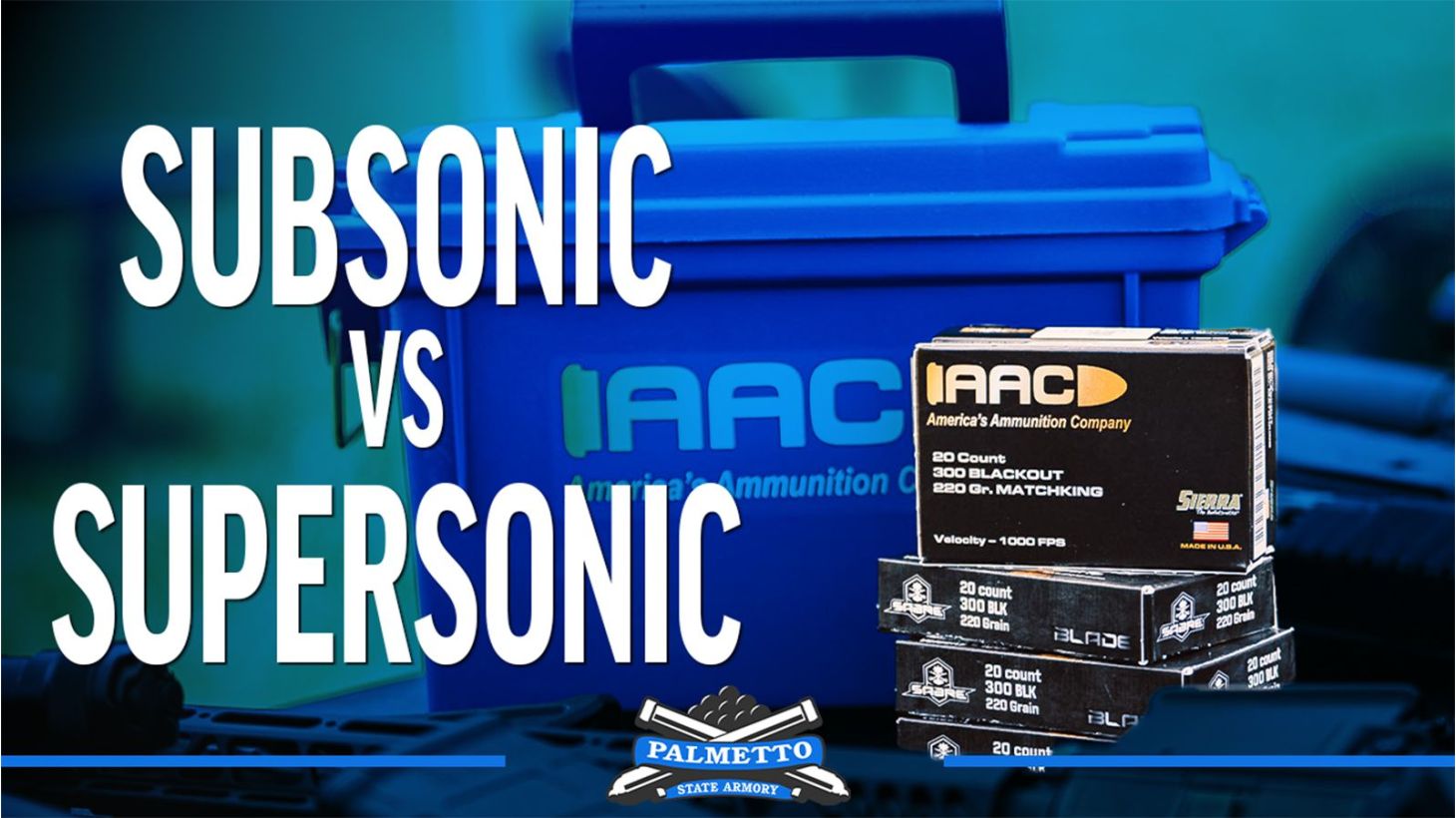 Sound Suppression Comparison - 150 gr .300 Blackout Vs. 220 gr Subsonic .300 Blackout