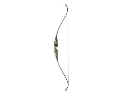 BearX Super Grizzly Recurve 58" Adult Traditional Bow, Shedua/Black