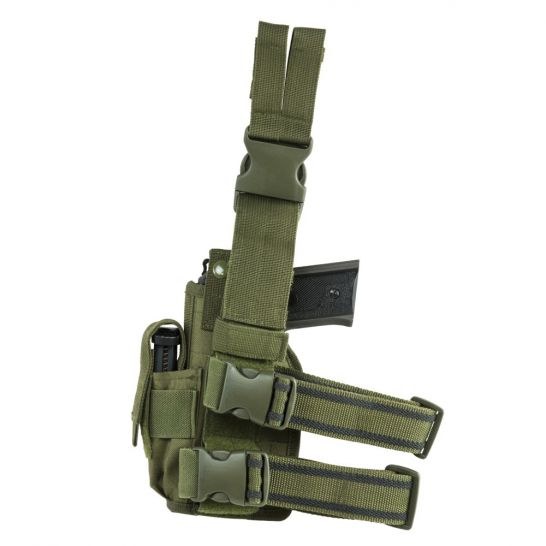 NcStar Right Hand Full Size/Compact Semi-Auto Universal Drop Leg Holster, Green - CVDLHOL2954-G