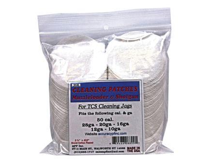 TCS .50 Cal/28 Gauge/20 Gauge/12 Gauge 2.75" x 0.01" Round Cleaning Patch, Bag of 130