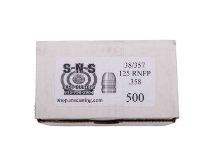SNS Cast Bullets .38 Caliber FNRN Pistol Bullet, 125 gr 0.358" 500rds