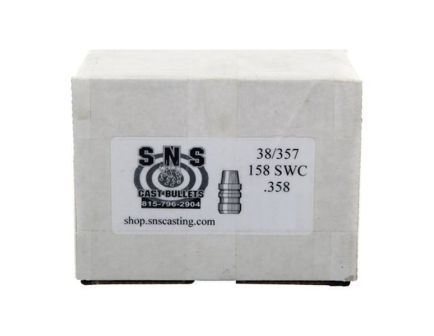 SNS Cast Bullets .38 Caliber WC Pistol Bullet, 158 gr 0.358" 500rds