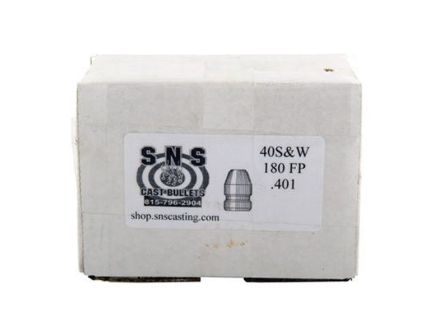 SNS Cast Bullets .40 Cal/10mm FN Pistol Bullet, 180 gr 0.401" 500rds