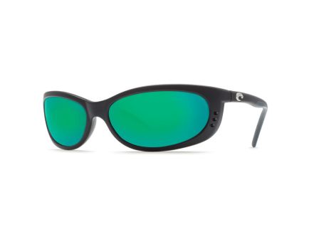 Costa Fathom Black/Gray Frame Green Mirror 580P Lens Glasses - 06S9058F-90580861
