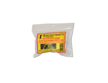 Pro-Shot .38-.45 Cal./.20-.410Ga. 100CT. Cleaning Patches