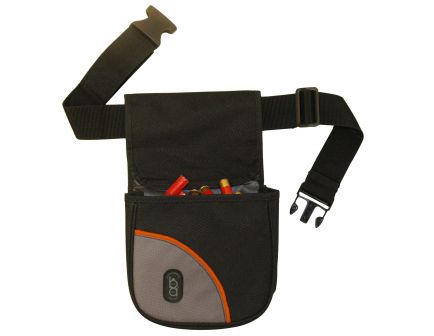 Boyt Club Divided Shell Pouch w/ Belt, 2-Compartment, Black - BA430