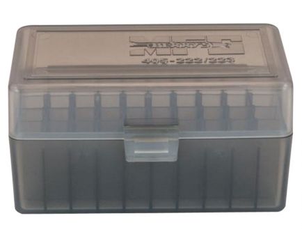 Berrys Bullets 405 .223 Rem/5.56 50 Round Snap-Hinge Ammo Box, Smoke - 40501