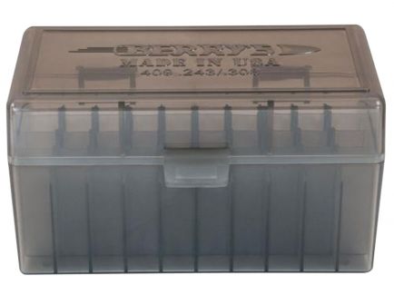 Berrys Bullets 409 .243/.308 50 Round Snap-Hinge Ammo Box, Smoke - 40901