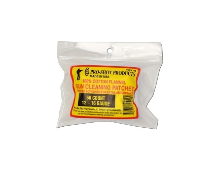 Pro-Shot 12-16 Ga. 50CT. Cleaning Patches