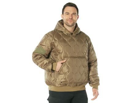Rothco Quilted Woobie Hooded Sweatshirt - Coyote Brown, 2X-Large
