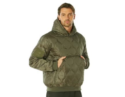 Rothco Quilted Woobie Hooded Sweatshirt - Olive Drab, 2X-Large