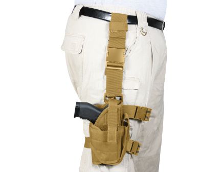 Rothco Deluxe Adjustable Universal Drop Leg Tactical Holster - Coyote Brown