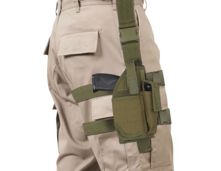Rothco Deluxe Adjustable Universal Drop Leg Tactical Holster - Olive Drab
