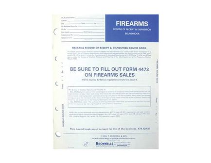 Brownells Firearm Record Book