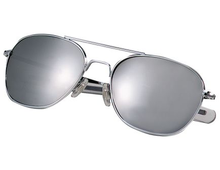 Rothco G.I. Type Aviator Sunglasses - Chrome - Mirror, 58 Mm