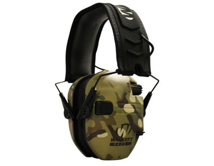 Walkers Game Ear Razor Slim Shooting 23 dB Over the Head Electronic Folding Earmuff, Multi-Camo - GWPRSEMMCC