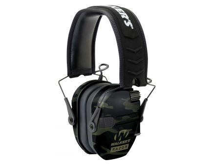 Walkers Game Ear Razor Slim Shooting 23 dB Over the Head Electronic Folding Earmuff, Multi-Camo Black - GWPRSEMMCCG