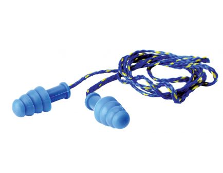 Walkers Game Ear 27 dB Corded Ear Plug, Blue/Yellow - GWPTPRCORDBL