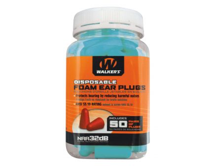 Walkers Game Ear 32 dB Disposable Inside the Ear Plug, Teal, 100/Jar - GWPFP-50PKTL