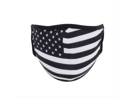 Rothco Us Flag Reusable 3 Layer Facemask - White, Large - X-Large