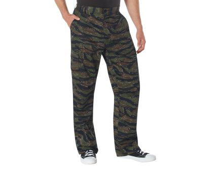 Rothco Relaxed Fit Zipper Fly Bdu Pants - Tiger Stripe Camo, 3X-Large