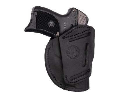 1791 Gunleather 4-Way 1911 Leather IWB/OWB Holster Left 01, Stealth Black - 4WH1SBLL