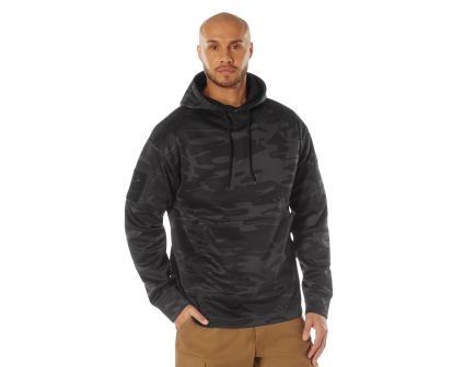 Rothco Concealed Carry Midnight Camo Hoodie - Midnight Black Camo, Small
