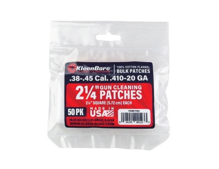 Kleenbore Super Shooter Cotton Flannel Cleaning Patches 2.25" - Gun Cleaning Supplies - P203