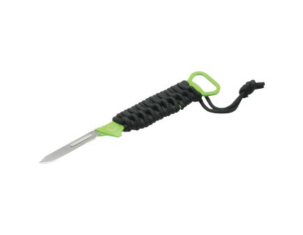 HME Skeleton Skinner Replace A-Blade Fixed Knife, Black/Green - HME-KN-SKRAB