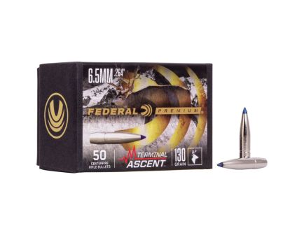 Federal Premium .264 Cal 130 gr Reloading Bullets  Terminal Ascent 50rds - PB264TA1