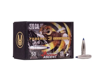 Federal Premium .277 Cal 136 gr Reloading Bullets  Terminal Ascent 50rds - PB277TA1