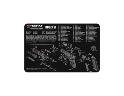 TekMat Ruger SR 9 Rubber Cleaning Mat 11" x 0.13" - Black/White - TEKR17RUGERSR9
