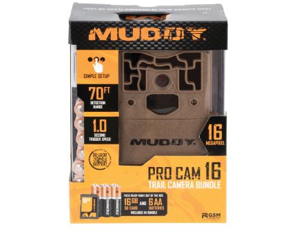 Muddy Pro-Cam 16 ABS Plastic Camera with Batteries and SD Card Slot 16MP, Brown - MUD-MTC200K
