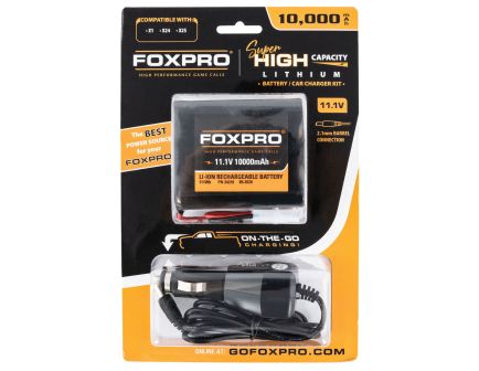 Foxpro High Capacity Lithium-Ion Battery and Car Charger 11.1 V/10000 mAh - SUPBATTCHG