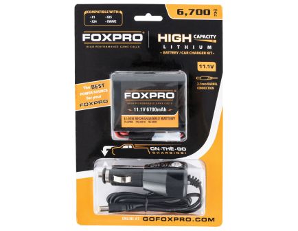 Stay Charged with Foxpro High Capacity Lithium-Ion Battery and Car Charger - 12V - HIBATTCHGG
