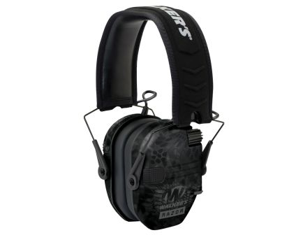 Walker Razor Slim Electronic Polymer Earmuff 23 dB, Black/Typhoon Camo - GWP-RSEM-YP