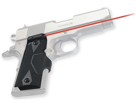 Crimson Trace Front Activation Replacement Laser Grip for 1911 Pistol, Black - LG-404