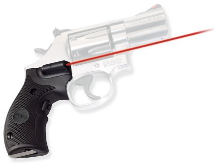 Crimson Trace Front Activation Replacement Laser Grip for S&W K and L Frames Round Butt Handgun, Black - LG-306
