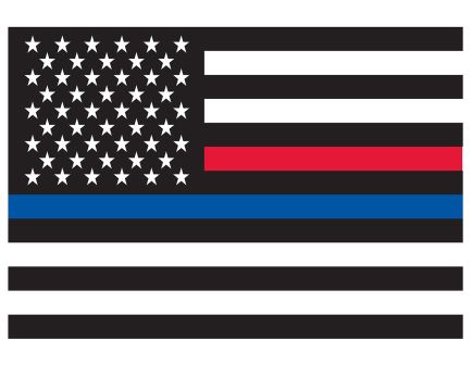 Rothco Thin Blue Line Thin Red Line Flag Decal