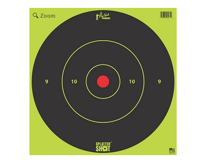 Pro-Shot Splatter Shot 8" Green Bull's-Eye Target - Peel and Stick - 6 Pack - 8B-GREEN-6PK