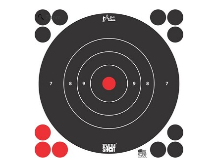 Pro-Shot Splatter Shot 12" White Bull's-Eye Target - Peel and Stick - 5 Pack - 12B-WHTE-5PK