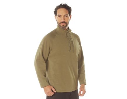 Rothco Grid Fleece Pullover - Coyote Brown, 3X-Large