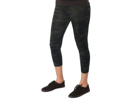 Rothco Womens Essential Leggings - Midnight Black Camo, X-Large