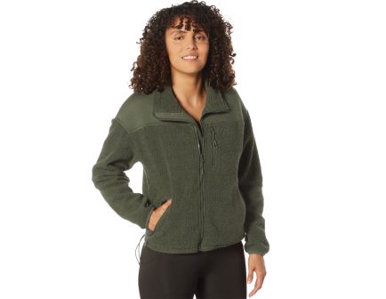 Rothco Womens Trailsman Sherpa Fleece Jacket - Olive Drab, 2X-Large