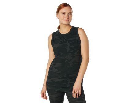 Rothco Womens Essential Tank Top - Midnight Black Camo, 2X-Large
