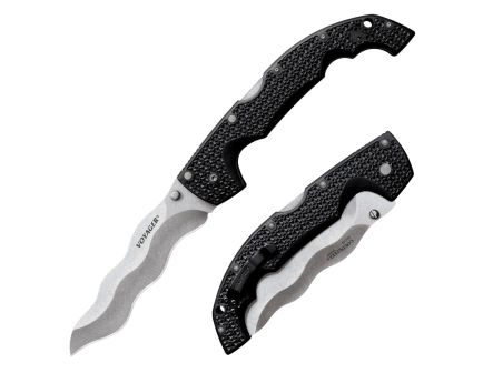 Bold and Tactical Cold Steel Voyager Large Kris Folder Knife in Black - CS-29AXW