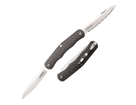 Cold Steel Lucky Folding Knife Clip Point Blade in Bold Black - CS-54VPN