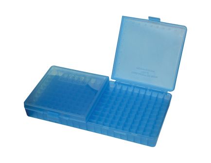 MTM Case Gard Polypropylene Flip-Flop Ammo Box, Clear Blue - P2004524