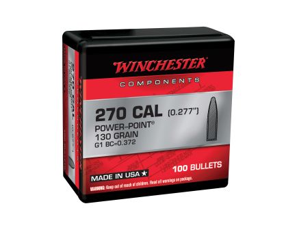 Winchester Ammunition .270 Winchester 130 gr Reloading Bullets  PP 100rds - WB270P130X